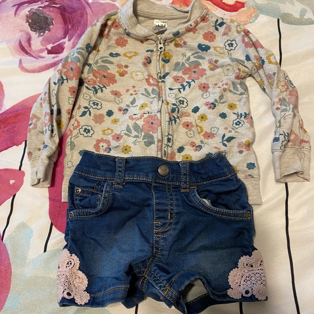Toddler Girls Shorts & Jacket Set